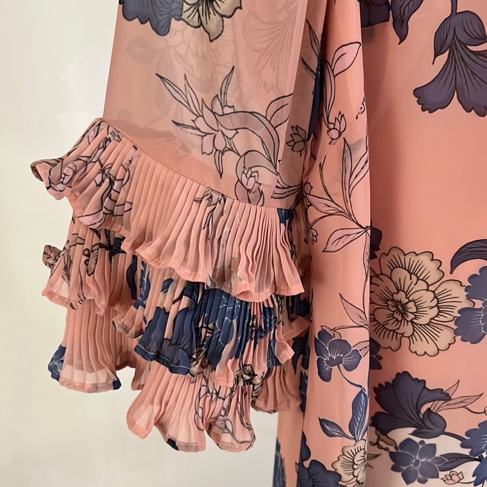 Vince Camuto Floral Chiffon Dress Size 12